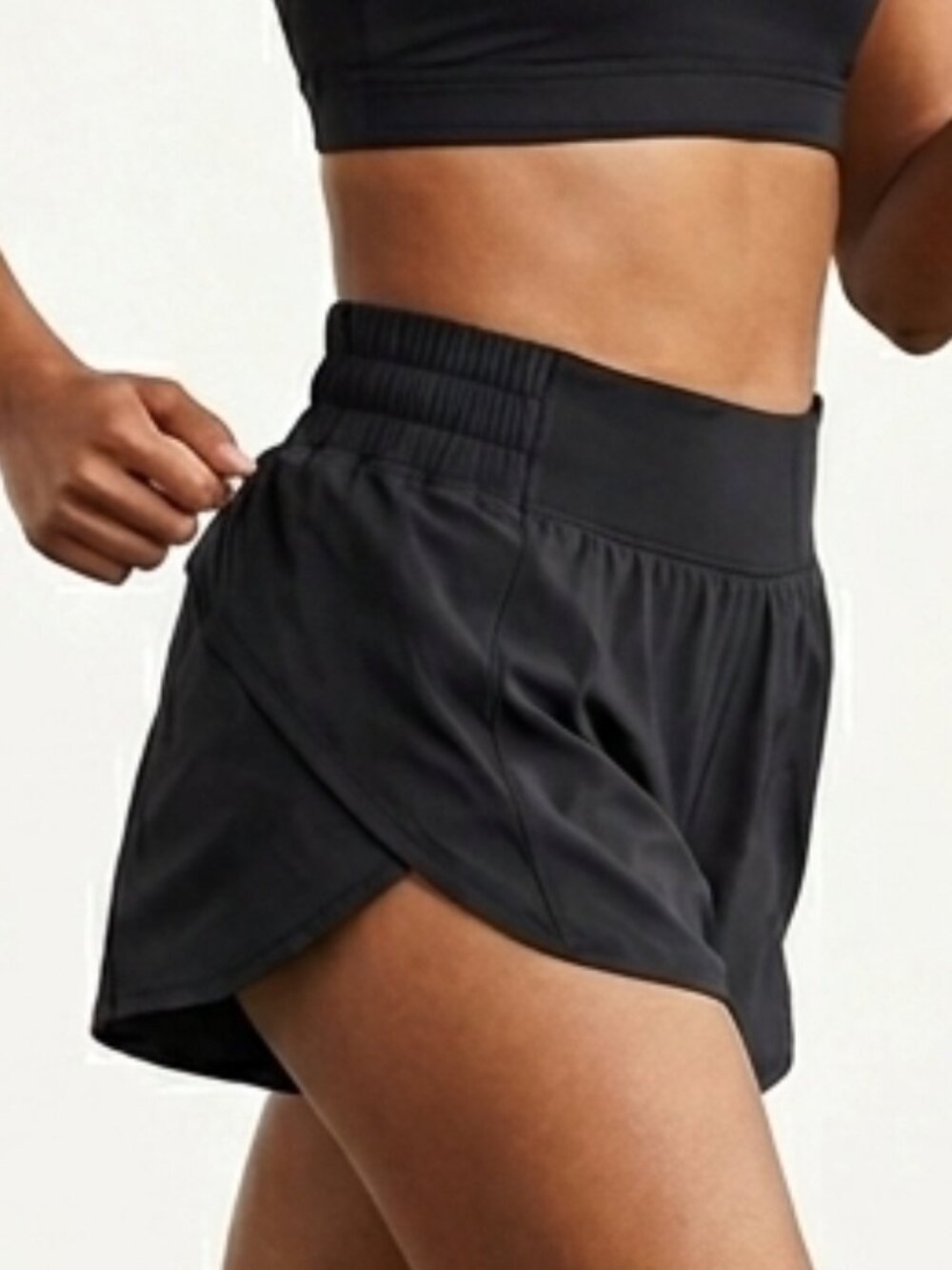 Lululemon Shake It Out High-Rise Running Shorts Black Flowy Size 16
